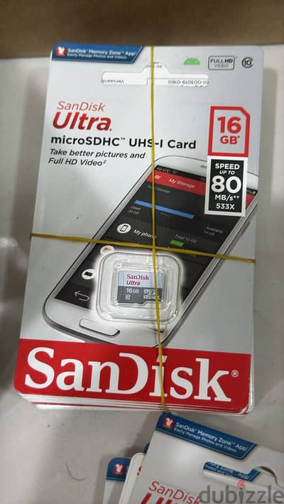 Sandisk micro card 16gb 80mbs