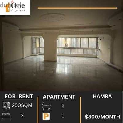 APARTMENT FOR RENT IN HAMRA