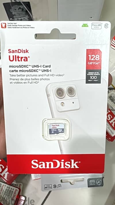 Sandisk micro card 128gb 100mbs