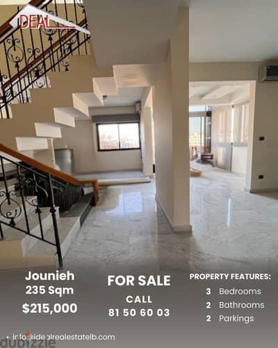 235 sqm Duplex for sale in Jounieh REF#CE22107