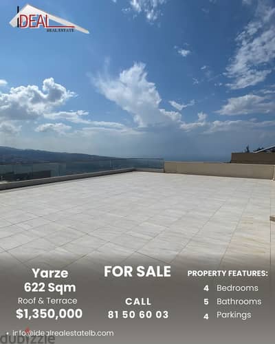 622 SQM apartment with Terrace for sale in Baabda Yarze REF#SSH298