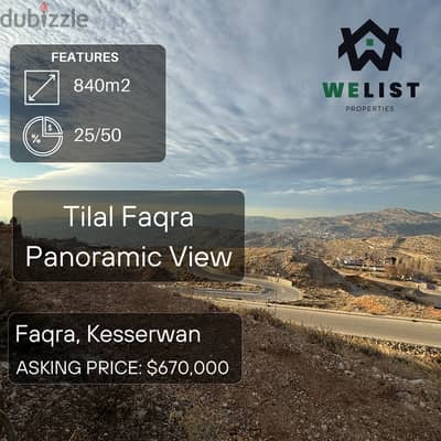 840sqm Land for sale in Tilal Faqra