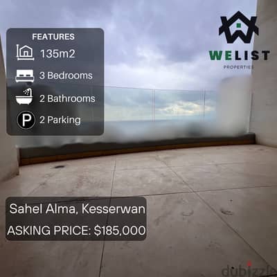 135sqm Apartment for sale in Sahel Alma - Jounieh  REF: MA24DSSA135185