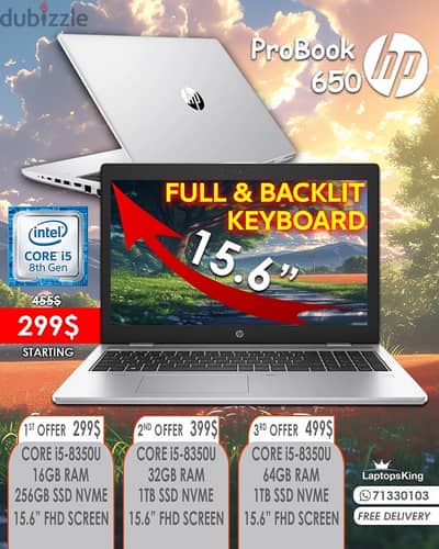 Hp PROBOOK 650 CORE i5 15.6”LAPTOP OFFER