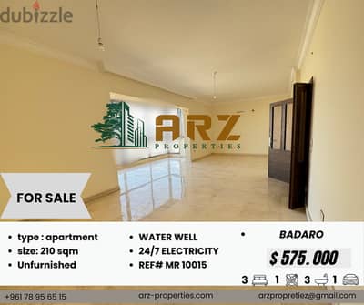 210 sqm apartment for sale in badaro