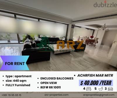 440 sqm apartment for RENT in achrafeih MAR METR