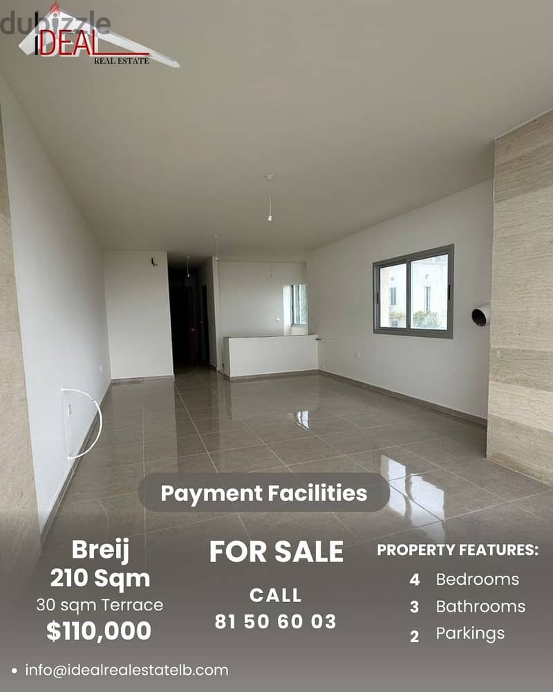 Duplex for sale in Breij دوبلكس للبيع في بريج 0