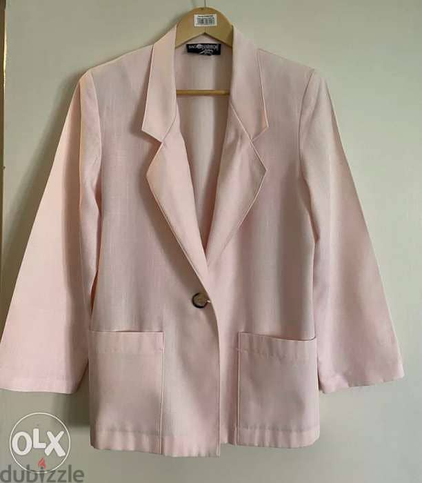Sag Harbor light pink women blazer jacket 1