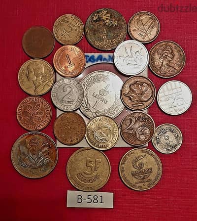 scrap خردة Lot# B-581 set of 20 old coins