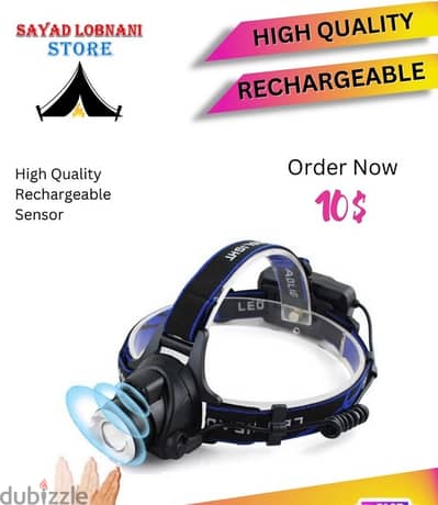 sensor head light rechargeable