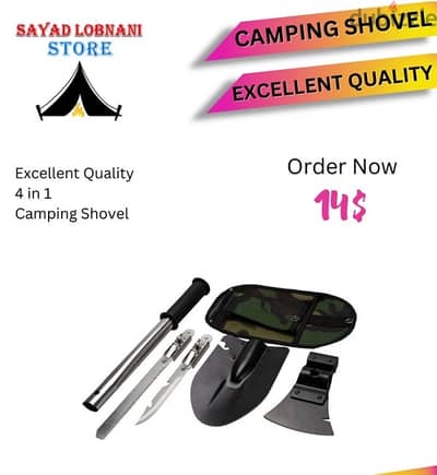 camping shovel  4 in 1