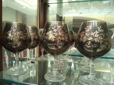 Bohemian  crystal cups