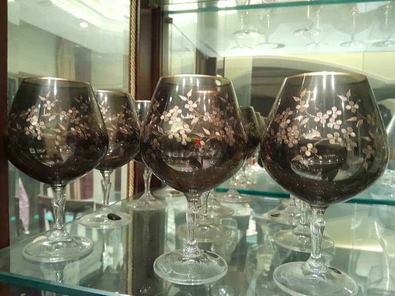 Bohemian  crystal cups 0