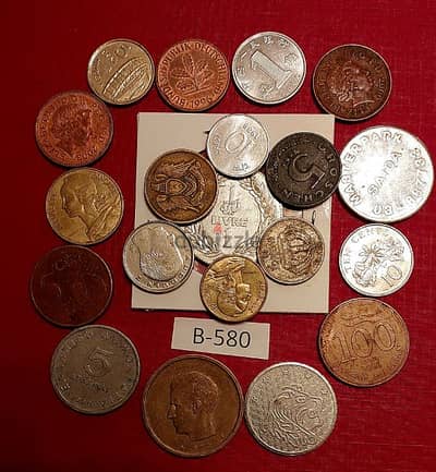 scrap خردة Lot# B-580 set of 20 old coins