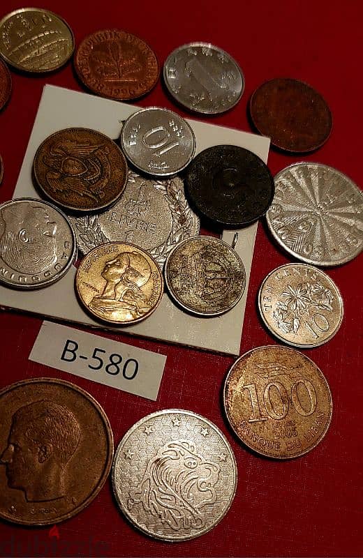 scrap خردة Lot# B-580 set of 20 old coins 1