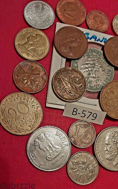 scrap خردة Lot# B-579 set of 20 old coins 2