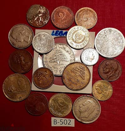 scrap خردة Lot# B-502 set of 20 old coins