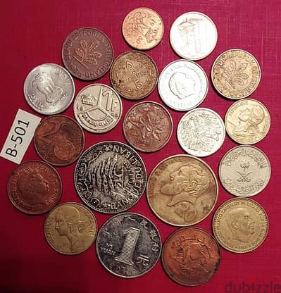 scrap خردة Lot# B-501 set of 20 old coins