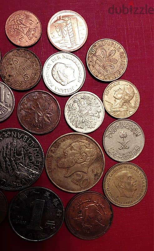 scrap خردة Lot# B-501 set of 20 old coins 1