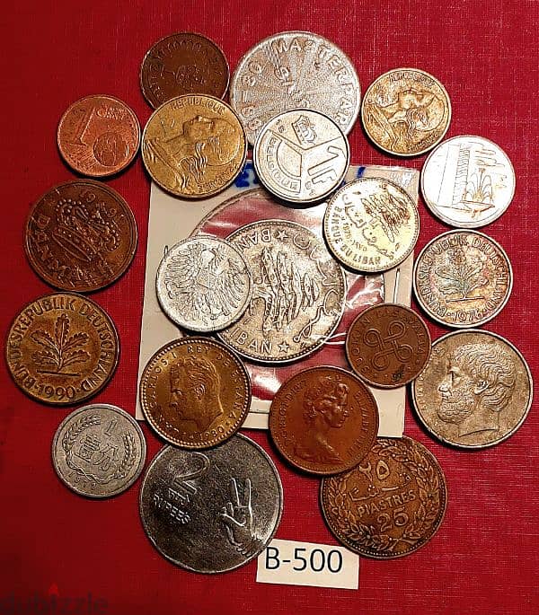 scrap خردة Lot# B-500 set of 20 old coins 0