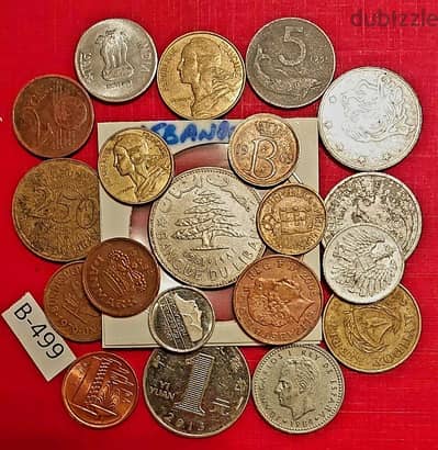 scrap خردة Lot# B-499 set of 20 old coins