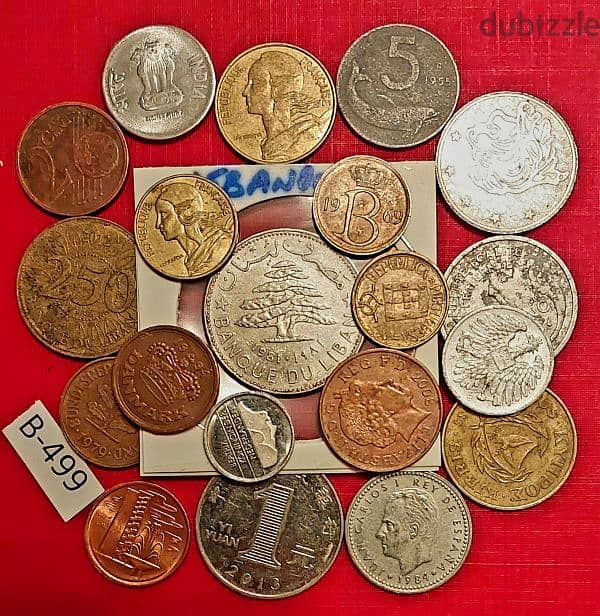 scrap خردة Lot# B-499 set of 20 old coins 0