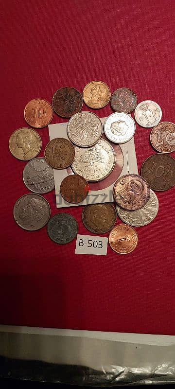 scrap خردة Lot# B-503 set of 20 old coins