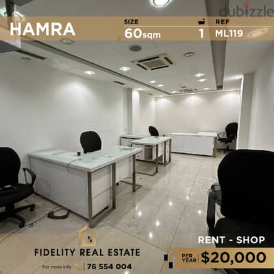 Shop for rent in Hamra ML119 محل تجاري للإيجار في الحمرا