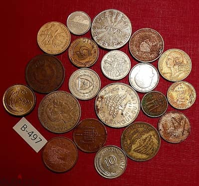 scrap خردة Lot# B-497 set of 20 old coins