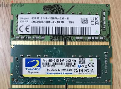 8GB DDR4 3200MHZ 2X8GB For Notebook