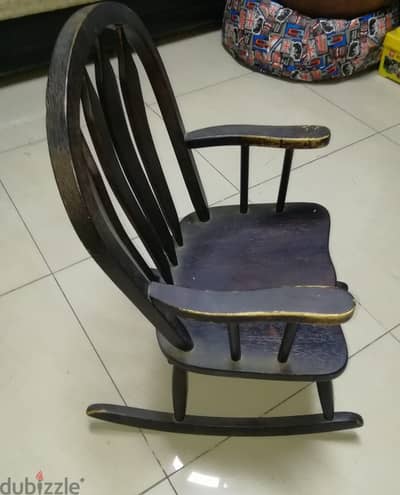 Vintage wooden rocking chair small size for kids 3 to 10 yrs