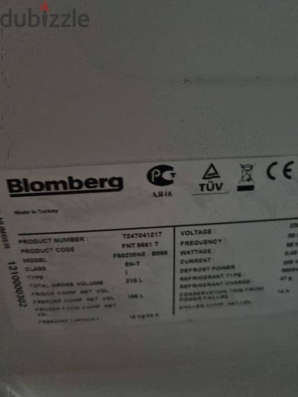 blomberg freezer 2