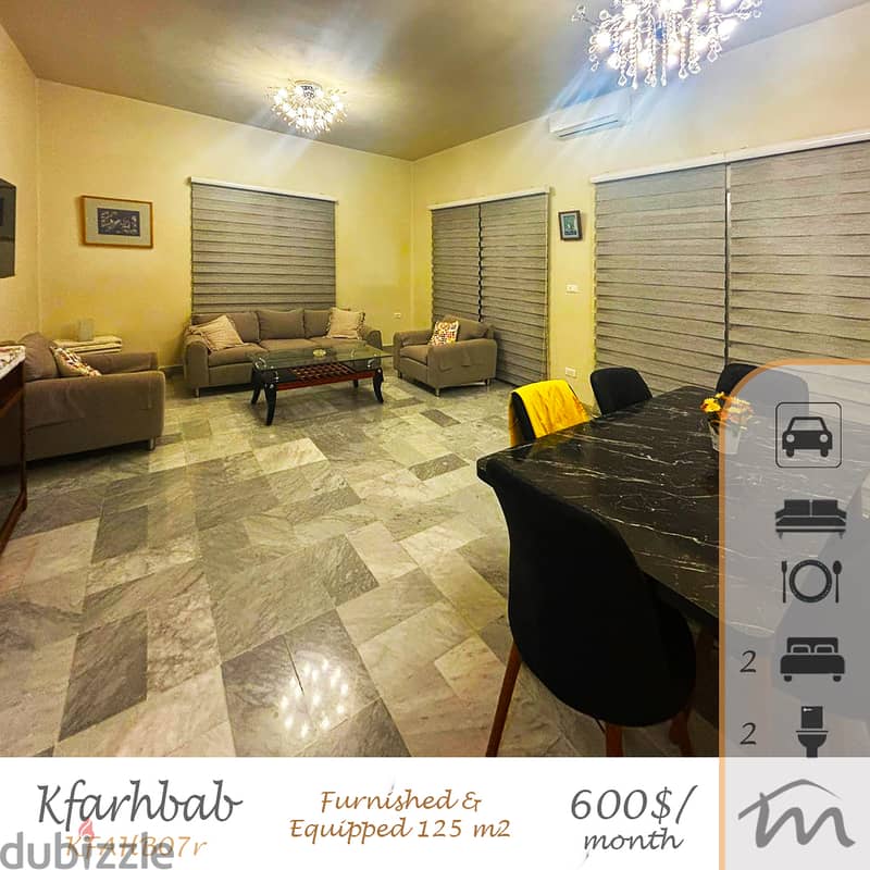 Kfarehbeb | Fully Furnished/Equipped/Decorated 125m² Apartment 0