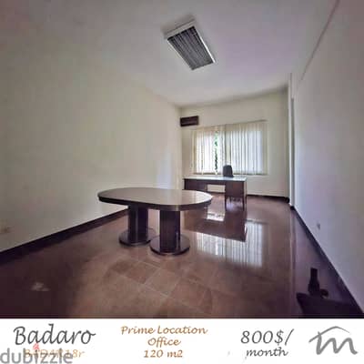 Badaro | Prime Location | 120m² Office | 4 Rooms | 2 Bathrooms | ACs