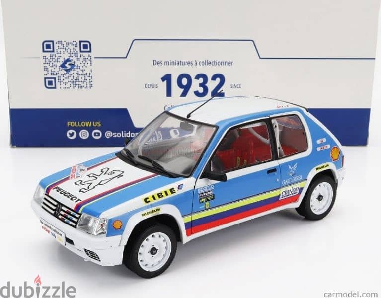 Peugeot 205 1.9 (Rally 1990) diecast car model 1;18. 1