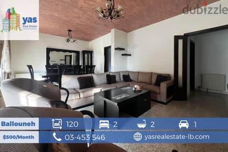 Ballouneh 120m2 | Semi-Furnished | Prime Location | Rent | KS |