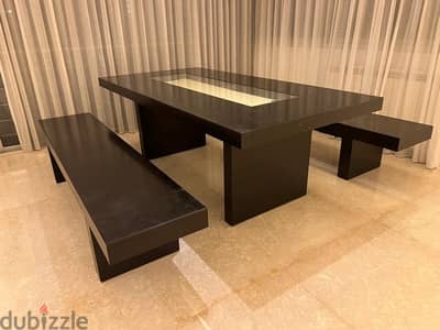 dinning table with 2 banches