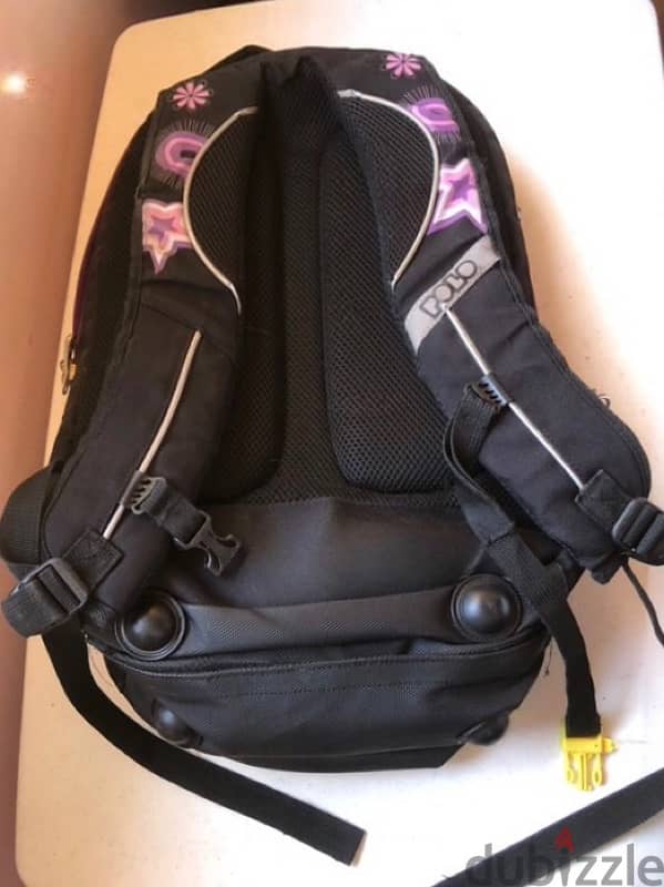 brand school bag polo purple and black 1