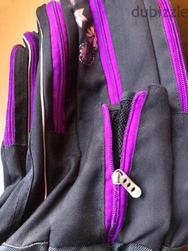 brand school bag polo purple and black 2