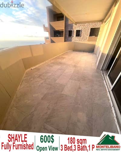 Fully Furnished 180 sqm apartment for rent in Shayleh with open view