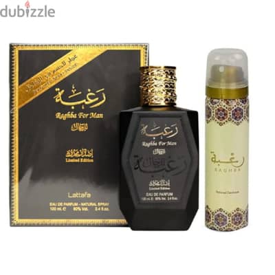 Lattafa Raghba for Men 100 mL EDP + Deo ‏لطافة رغبة للرجال