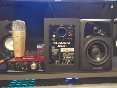 studio package microphone speakers sound card