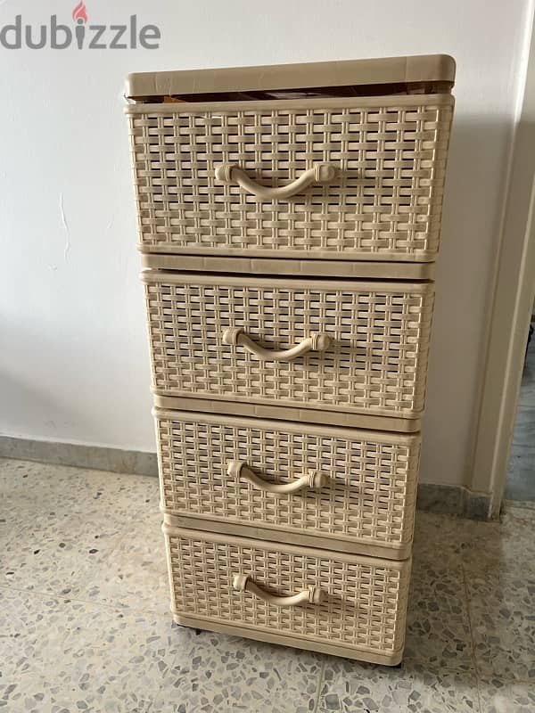 Drawers Storage Cabinet with Wheels 0