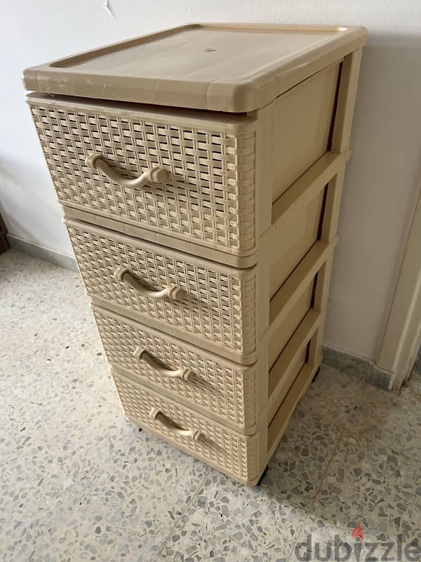 Drawers Storage Cabinet with Wheels 4