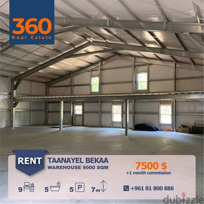 WAREHOUSE FOR RENT IN TAANAYEL