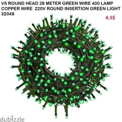 V5 ROUND HEAD 28 METER GREEN WIRE 400 LA