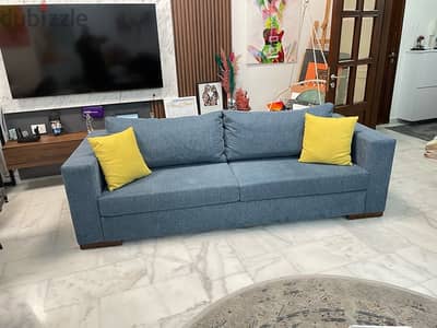 blue sofa 250 cm