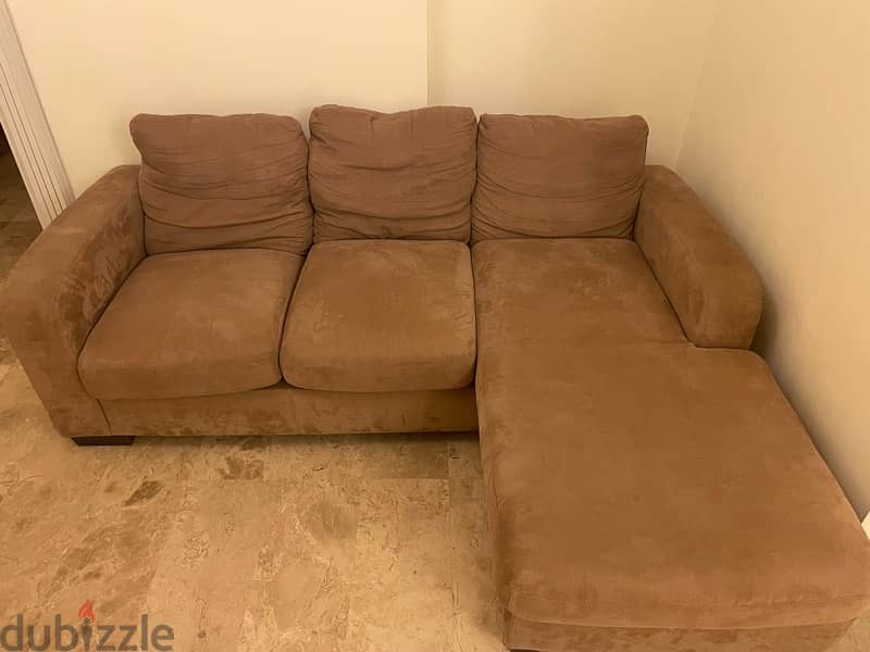 Corner sofa brown 0