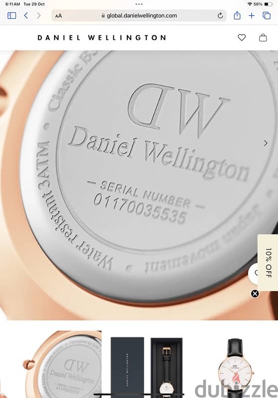 daniel wellington classic  with box and papers 5