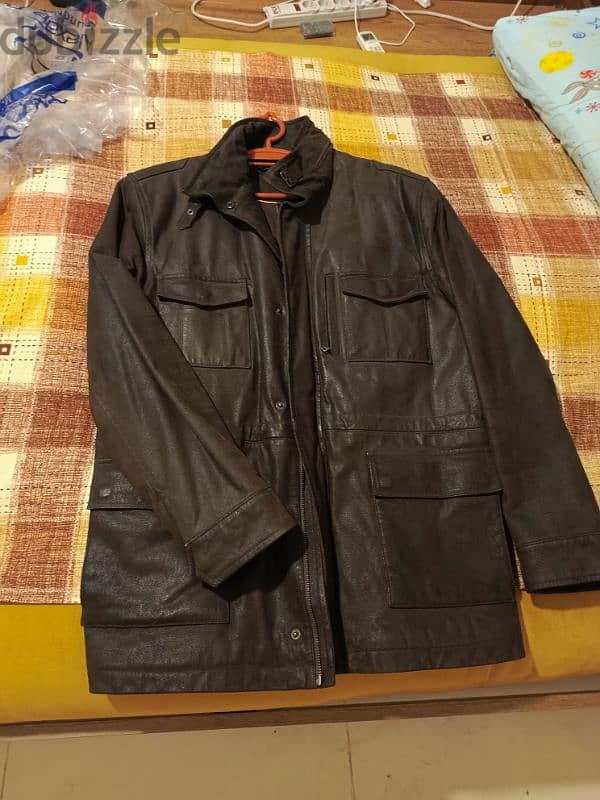 brown genuine leather jacket 1